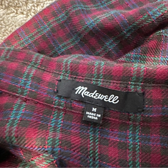 Madewell Plaid Shirt Size Medium - Picture 7 of 9